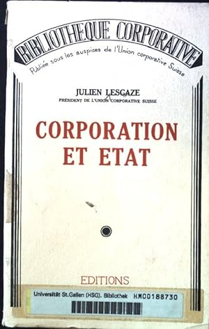 Corporation et Etat.