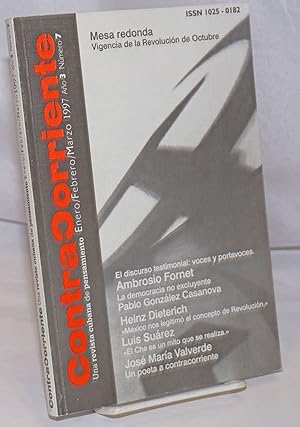 Bild des Verkufers fr Contracorriente: una revista cubana de pensamiento; Enero/Febrero/Marzo 1997, Ao 3, Numero 7 zum Verkauf von Bolerium Books Inc.