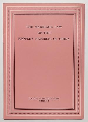 Seller image for The marriage law of the People's Republic of China for sale by Bolerium Books Inc.