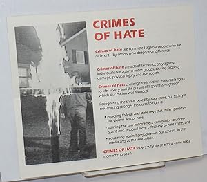 Crimes of Hate [brochure] a powerful new documentary video