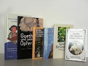 Bild des Verkufers fr Konvolut aus 6 Bchern: 1. Leser fragen - Goethe antwortet. / 2. Goethe und seine Opfer. / 3. Kleine Bettlektre fr grosse Goethe-Freunde. / 4. Mit Goethe durch das Jahr 2002. / 5. Goethe fr Gestrete. / 6. Goethe. Der Weisheit letzter Schluss. zum Verkauf von Antiquariat Ehbrecht - Preis inkl. MwSt.