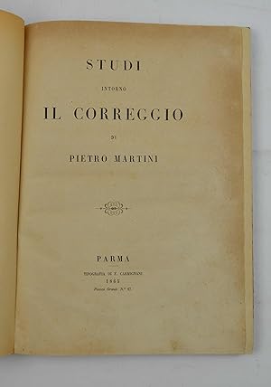 Bild des Verkufers fr Studi intorno il Correggio& zum Verkauf von Studio Bibliografico Benacense