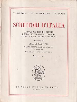 Immagine del venditore per Scrittori d'Italia - Volume II venduto da Librodifaccia