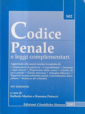 Imagen del vendedor de Codice penale e leggi complementari a la venta por Librodifaccia