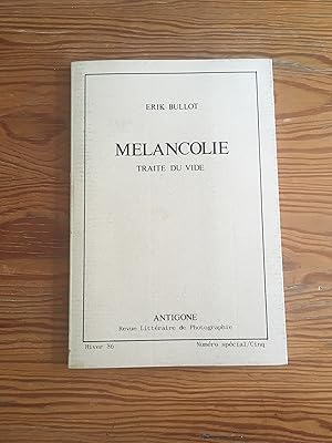 Seller image for Mlancolie. Trait du vide for sale by Books by Artists