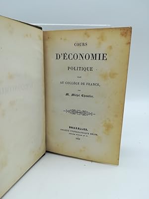 Image du vendeur pour Cours d'economie politique fait au College de France mis en vente par Coenobium Libreria antiquaria