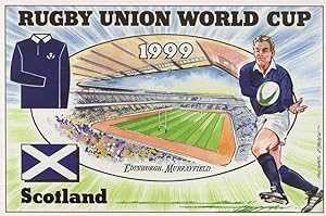 Scotland Scottish Team Rugby Union World Cup 1999 Postcard