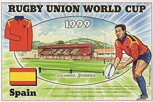 Spain Spanish Team Rugby Union World Cup 1999 Postcard