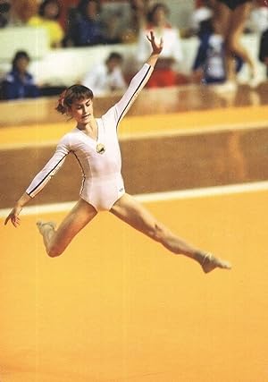 Image du vendeur pour Nadia Comaneci Olympic Games 1976 Gold Gymnastics Champion Postcard mis en vente par Postcard Finder