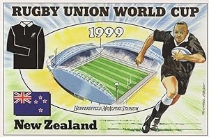 New Zealand All Blacks 1999 Rugby Union World Cup Team Postcard