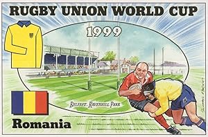 Romania Team Rugby Union World Cup 1999 Postcard