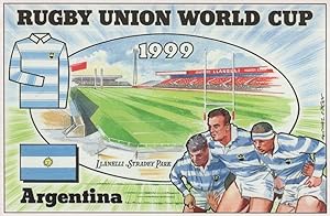 Argentina Team Rugby Union World Cup Postcard