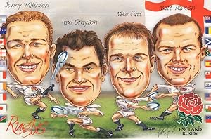 Jonny Wilkinson Mike Catt Paul Grayson English Rugby 1999 Postcard
