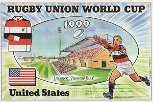 United States America USA Team Rugby Union World Cup 1999 Postcard