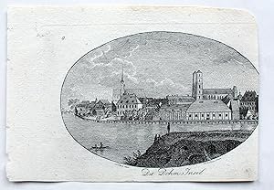 Die Dohm-Insel. Originalradierung aus Der Breslauische Erzähler 1808.
