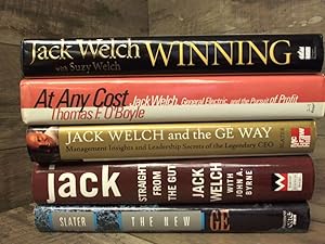 Seller image for 5 Jack Welch Hardcovers (Winning, At Any Cost, Ge Way, Straight f for sale by Archives Books inc.