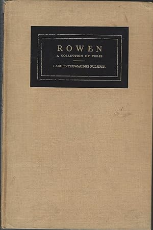Seller image for Rowen;: A collection of verse, for sale by MyLibraryMarket