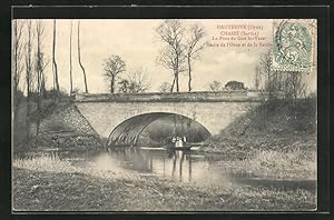 Imagen del vendedor de Carte postale Hauterive, le Pont du Gu Saint-Vaast limite de l'Orne et de la Sarthe a la venta por Bartko-Reher