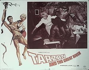 Image du vendeur pour Tarzan and the Great River Lobby Card #5 1967 Mike Henry, Jan Murray mis en vente par AcornBooksNH