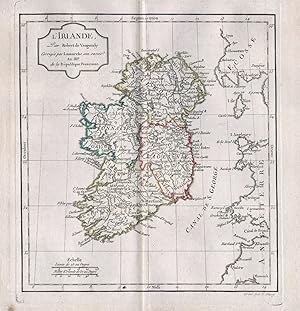 "L'Irlande." - Ireland Irland island Karte map