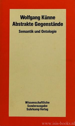 Bild des Verkufers fr Abstrakte Gegenstnde. Semantik und Ontologie. zum Verkauf von Antiquariaat Isis