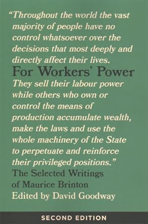 Immagine del venditore per For Workers' Power : The Selected Writings of Maurice Brinton venduto da GreatBookPricesUK