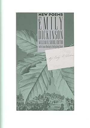 Seller image for Emily Dickinson, New Poems of Emily Dickinson, Edited by William H. Shurr Anna Dunlap, & Emily Grey Shurr Vintage Book Published in 1993 in Chapel Hill, by the University of North Carolina. Second Edition, Paperback Format for sale by Brothertown Books