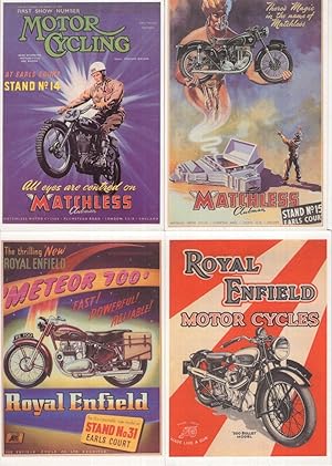 Royal Enfield Matchless Motorcycle Motorbike 4x Advertising Postcard s