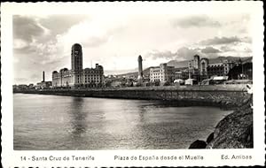 Image du vendeur pour Ansichtskarte / Postkarte Santa Cruz de Tenerife Teneriffa Kanarische Inseln Spanien, Plaza de Espana desde el Muelle mis en vente par akpool GmbH