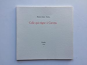 Seller image for Celle qui Rgne  Carona for sale by Pascal Coudert