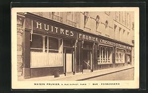 Carte postale Paris, Restaurant-Bar-Poissonnerie Maison Prunier