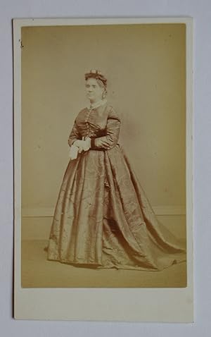 Seller image for Carte De Visite Photograph: Portrait of a Finely Dressed Lady. for sale by N. G. Lawrie Books