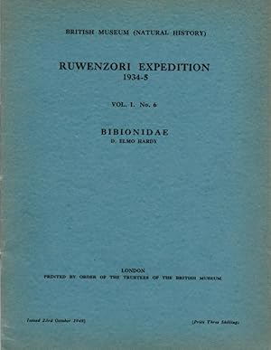 Bild des Verkufers fr Ruwenzori Expedition 1934-1935 Vol.1 no.6 Bibionidae zum Verkauf von PEMBERLEY NATURAL HISTORY BOOKS BA, ABA