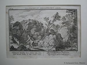 "Die Verfolgung Hermaphrodits durch Salmacis." Kupferstich aus: Ovidius Naso, Metamorphoses oder ...