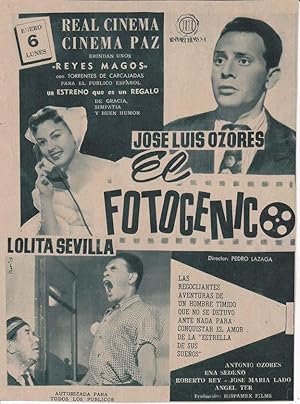 EL FOTOGENICO. Publicidad original de Prensa - Cine Español