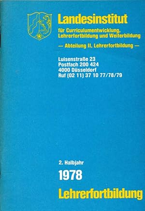 Lehrerfortbildung. 2. Halbjahr 1978.