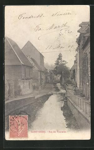 Carte postale Saint-Saens, Rue des Tanneries