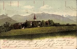 Seller image for Ansichtskarte / Postkarte Aeschi bei Spiez Kanton Bern, Kirche, Morgenberghorn, Jungfrau, Blmlisalp, Dreispitz for sale by akpool GmbH