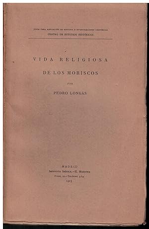 Imagen del vendedor de Vida religiosa de los Moriscos a la venta por Librera Santa Brbara