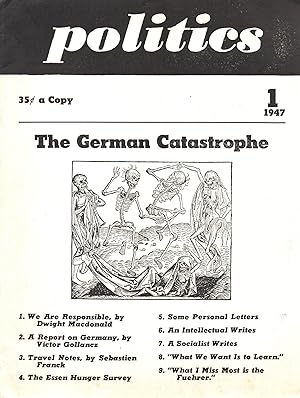 Imagen del vendedor de Magazine POLITICS.Volume 4,N1.January 1947.The German Catastrophe a la venta por JP Livres