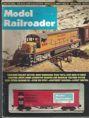 Seller image for Model Railroader magazine[ April 1974, Vol. 41 No. 4 ] Model Railroading exclusively since 1934 (four-page pullout section: more dimensions than you'll ever need to know) for sale by Vada's Book Store