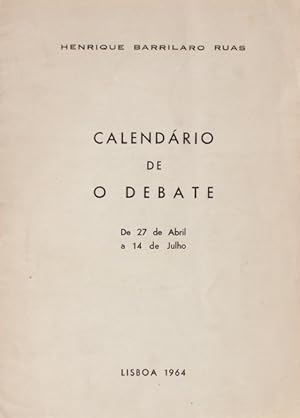 CALENDÁRIO DE O DEBATE.