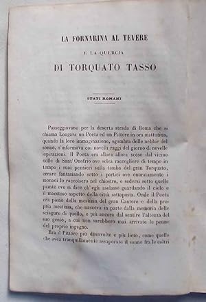 Imagen del vendedor de La fornarina al Tevere e la quercia di Torquato Tasso. Stati Romani. a la venta por S.B. Il Piacere e il Dovere