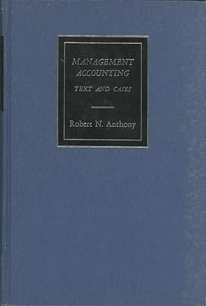 Seller image for Management Accounting; Text and Cases for sale by Cider Creek Books