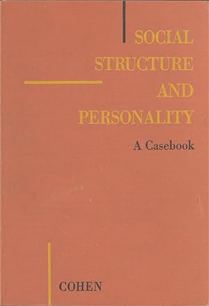 Seller image for Social Structure and Personality; a Casebook for sale by Cider Creek Books