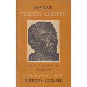 Image du vendeur pour Textes choisis Marat 2020-1857 E S 1950 be mis en vente par Des livres et nous