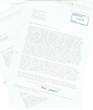 Sammlung von 5 ms. Briefen mit eigenh. Unterschriften u. 1 Inventarliste.