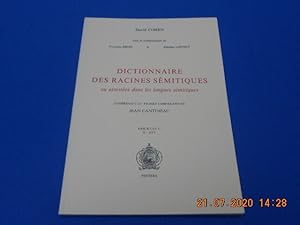 Bild des Verkufers fr DICTIONNAIRE DES RACINES SEMITIQUES ou attestes dans les langues smitiques comprenant un fichier comparatif de Jean CANTINEAU. Fasc. 5: H-HTT zum Verkauf von Emmanuelle Morin