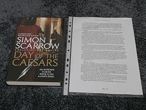 Seller image for DAY OF THE CAESARS: UK SIGNED COLLECTOR'S FIRST EDITION HARDCOVER 1/1 & MANUSCRIPT PAGE #11/50 for sale by Books for Collectors