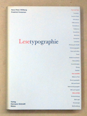 Seller image for Lesetypographie. for sale by antiquariat peter petrej - Bibliopolium AG